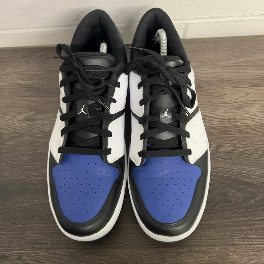 Jordan Flight Court Men's Size 13 Black White Royal Blue Sneakers DV5141-401